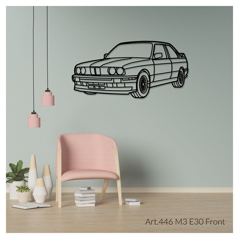 M3 E30 (front) - Metal car silhouette - Ravasicorse