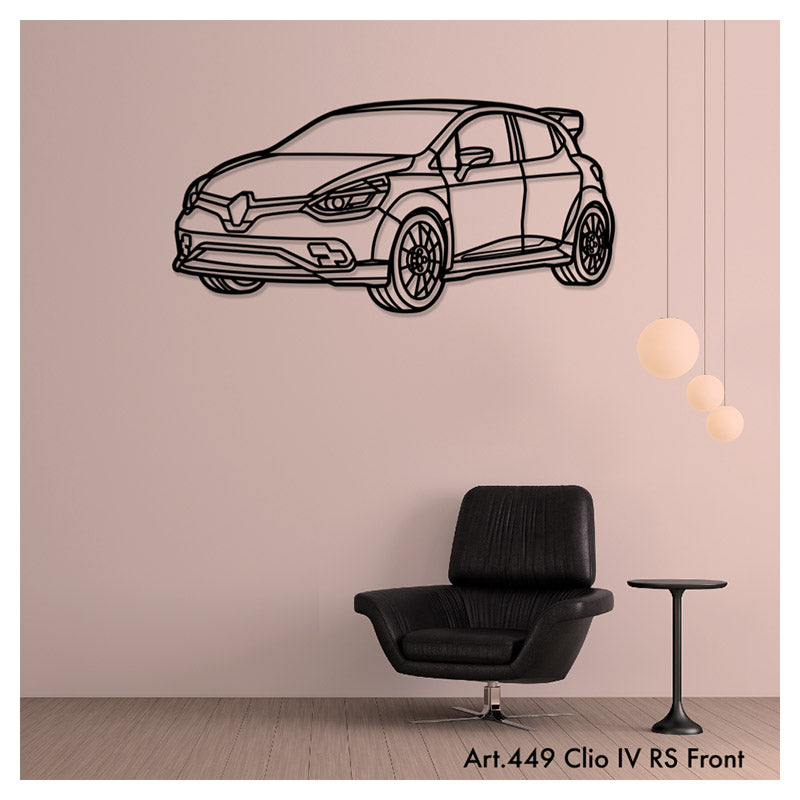 Clio IV RS (front) - Metal car silhouette - Ravasicorse