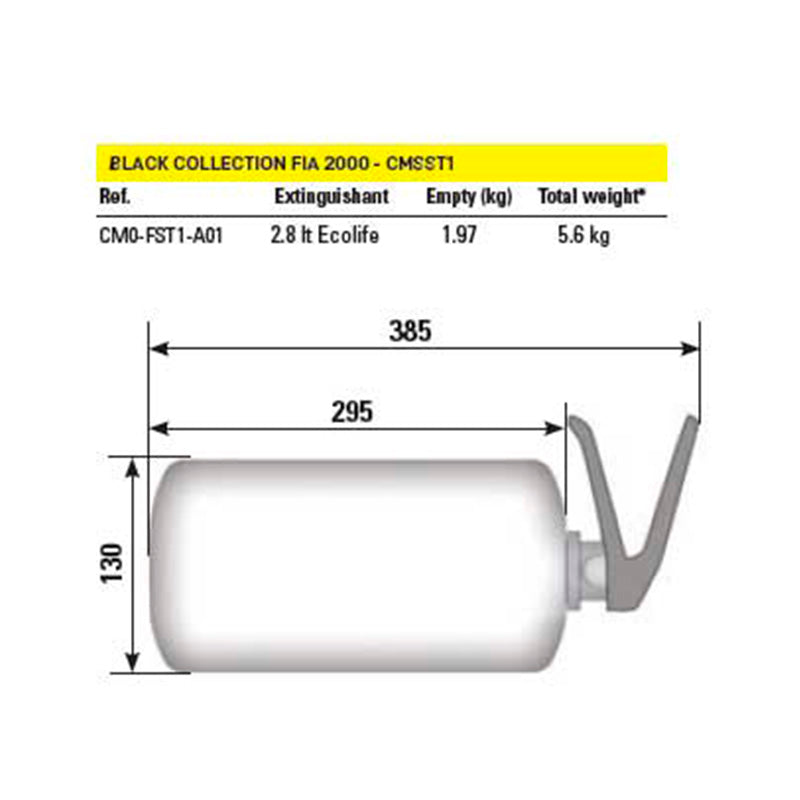 OMP - Impianto di estinzione in acciaio meccanico 2.8 L (CMFST1 - Black Collection) - Ravasicorse