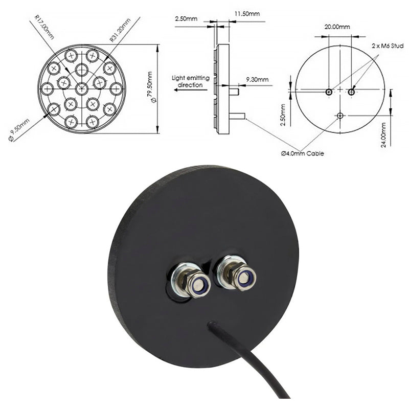 Cartek - Luce di sicurezza rotonda (FIA 8874- 2019) - Ravasicorse