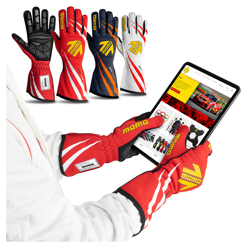 MOMO - Guanti Corsa Pro (red/white) - Ravasicorse