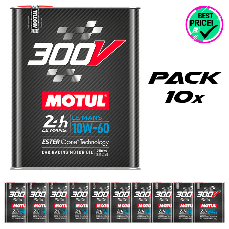Pack 10 pz. - Motul - Olio motore 300V 10W60 Le Mans 2L - Ravasicorse