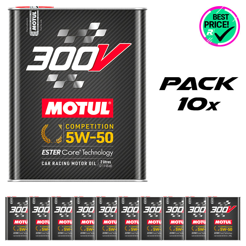 Pack 10 pz. - Motul - Olio motore 300V Competition 5W50 2L - Ravasicorse