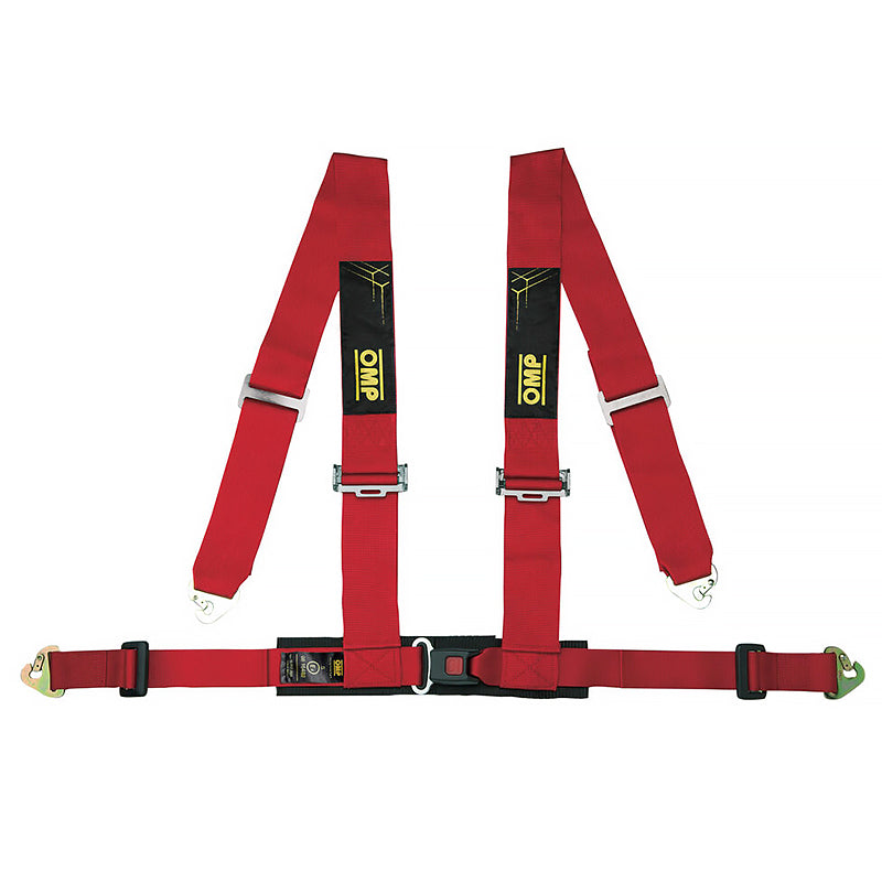 OMP - Cintura 4 punti 3" ECE 16-08 (red) - Ravasicorse