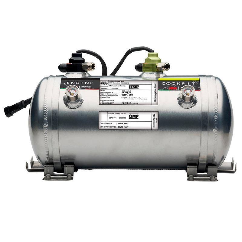 OMP - Impianto di estinzione elettrico in alluminio 1.7 L /2.7 Kg Novec1230 (CESAL5LE - Tecnica Collection) - Ravasicorse