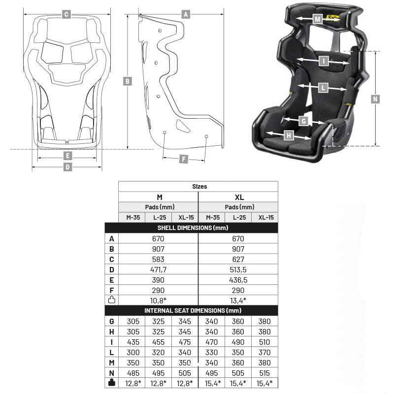 Sabelt - Sedile Spine (M / XL) - Ravasicorse