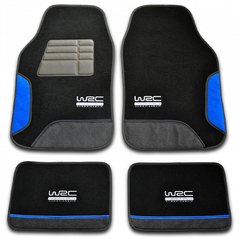 WRC - Set 4 tappetini universali in moquette (blue racing) - Ravasicorse