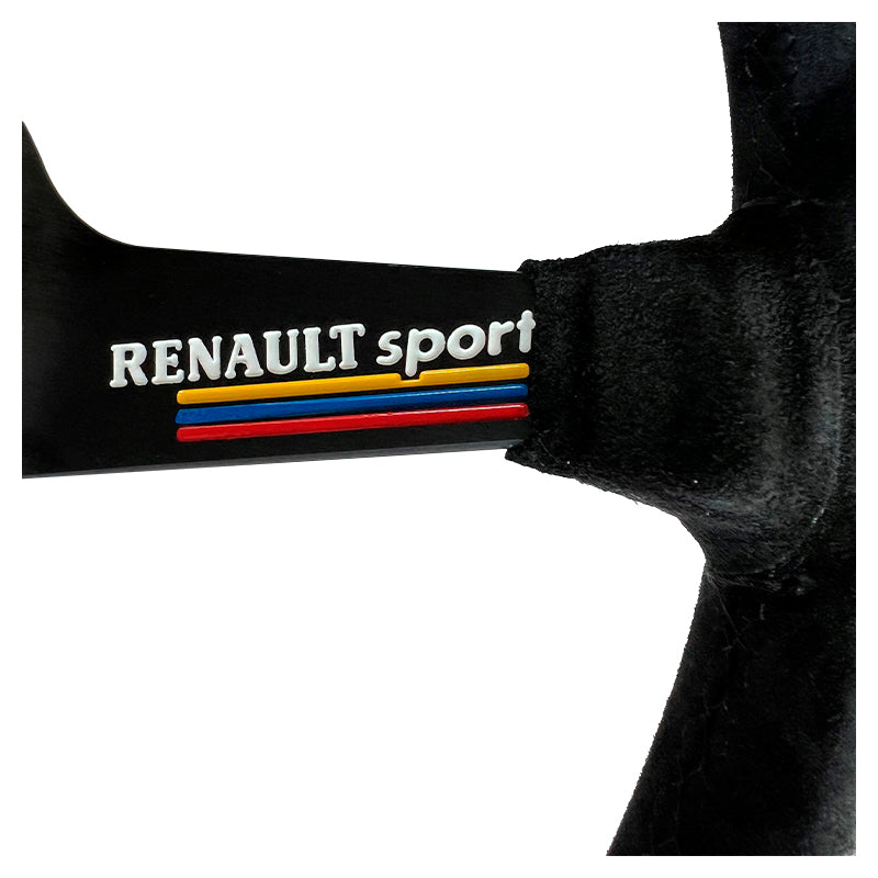 Volante personalizzato Renault Sport (logo inciso - suede leather) - Ravasicorse