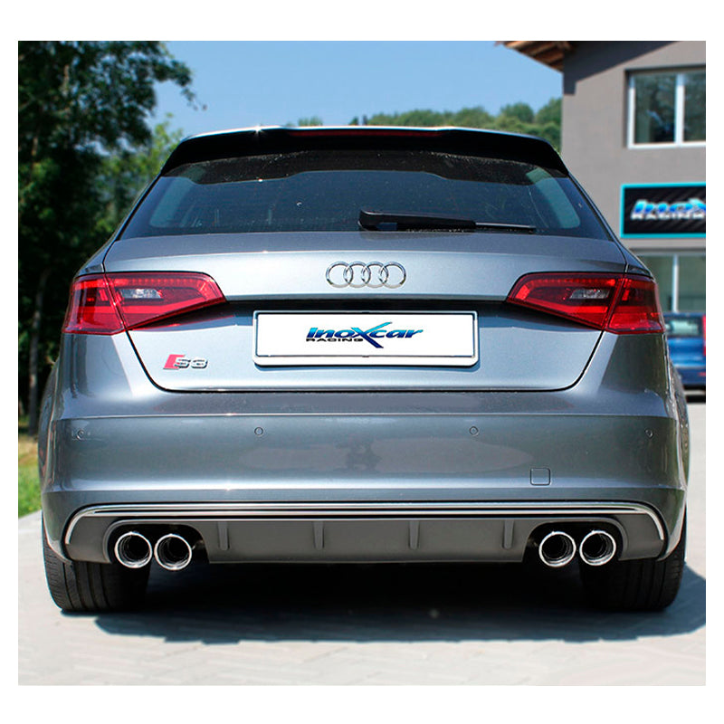 Inoxcar - Finale con silenziatore con uscita 2 x Ø80 DX+SX (Angled) - Ravasicorse