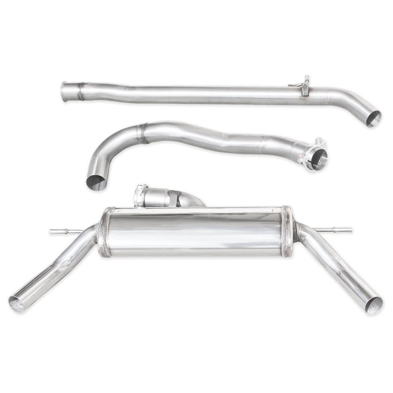 Inoxcar - Tubo centrale diretto + finale con silenziatore con uscita Ø50 DX+SX (tubazione Ø70) - Ravasicorse