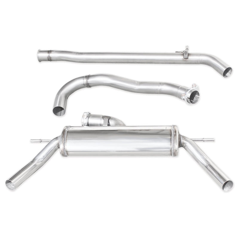 Inoxcar - Tubo centrale diretto + finale con silenziatore con uscita Ø50 DX+SX (tubazione Ø63) - Ravasicorse