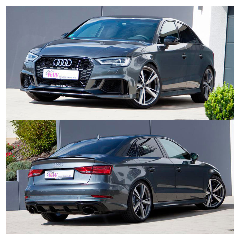 KW suspensions - Kit assetto a ghiera V3 Inox per Audi RS3 (8V) with electronic dampers - Sportback/Lim/4WD - Ravasicorse