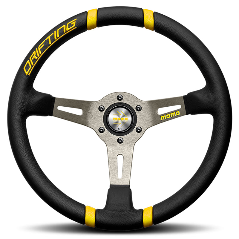 Volante MOMO - Drifting smooth leather/yellow - Ravasicorse