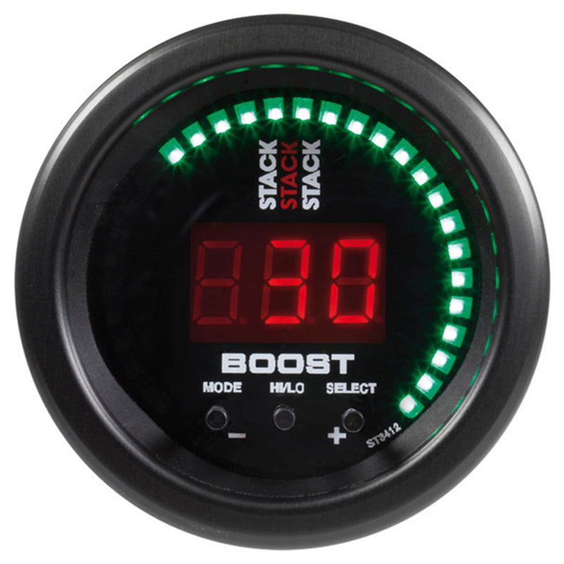 Stack - Pressione turbo digitale (Ø52 mm - Black) - Ravasicorse