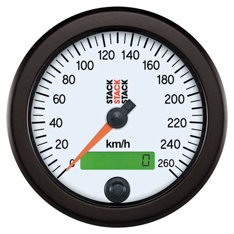 Stack - Tachimetro 0-260 Km/h (Ø80 mm - White) - Ravasicorse