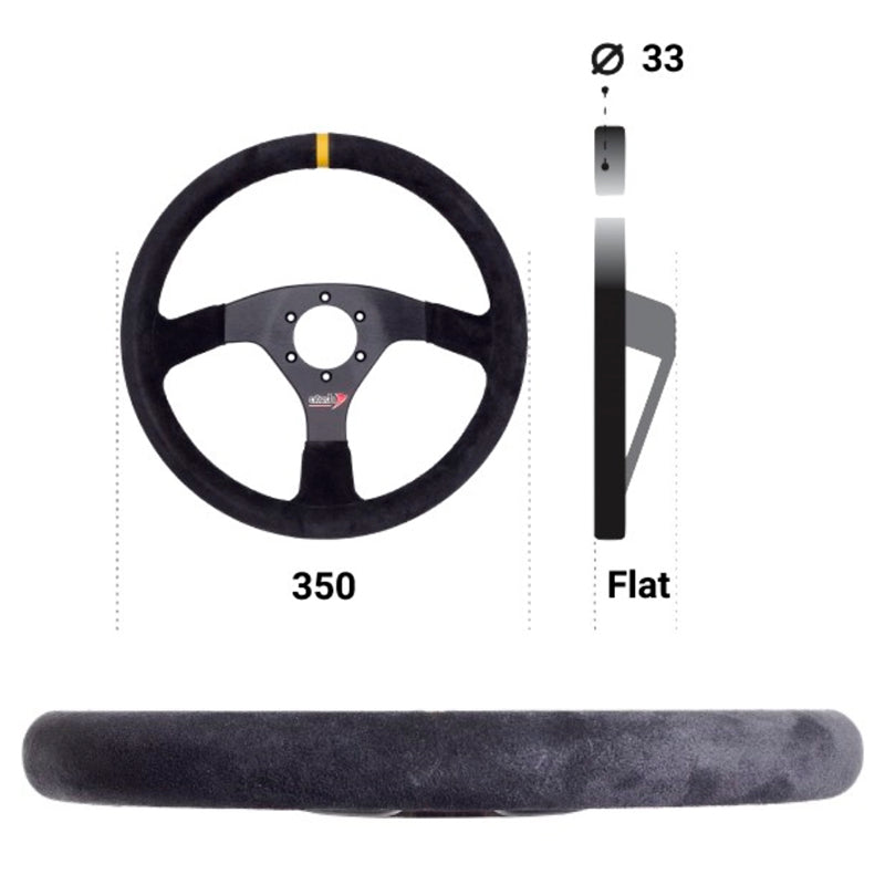 Atech - Volante Ø350 mm flat - Ravasicorse