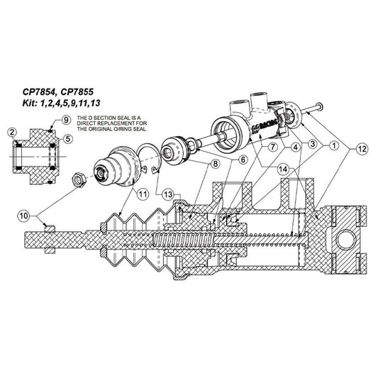 AP Racing - Kit riparazione CP7854, CP7855