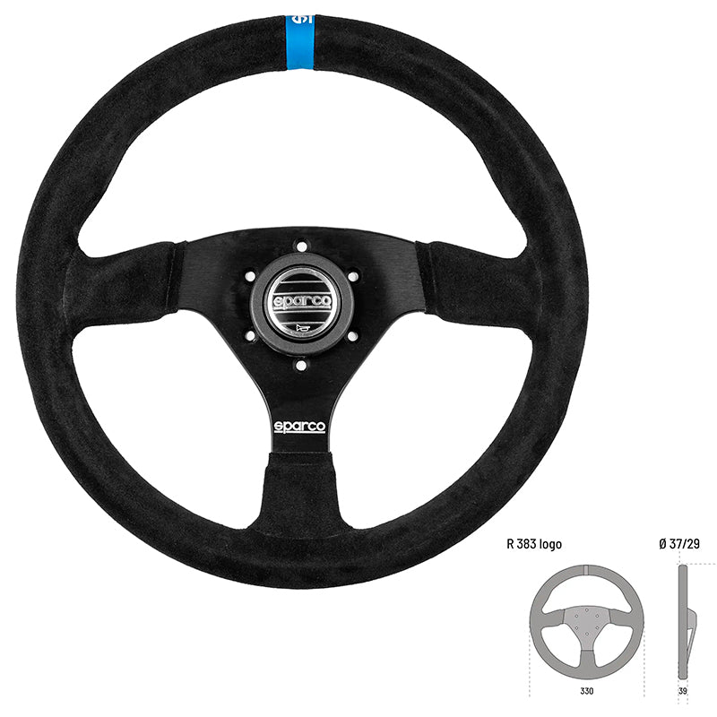 Sparco - Volante R383 suede leather - Ravasicorse