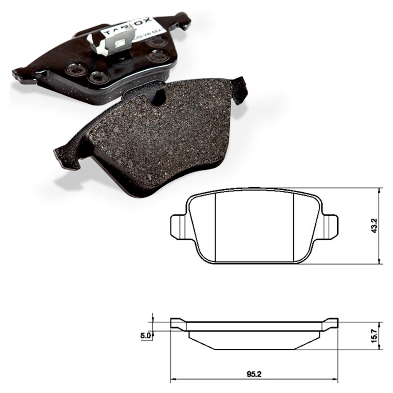 Tarox - Pastiglie freno Ford Focus Mk2 2.5T RS 305-350 HP - Rear