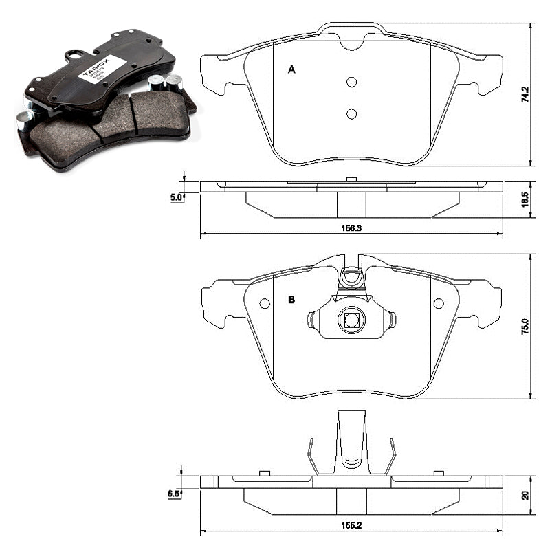 Tarox - Pastiglie freno Ford Focus Mk2 2.5T 20V ST 225 HP - Front