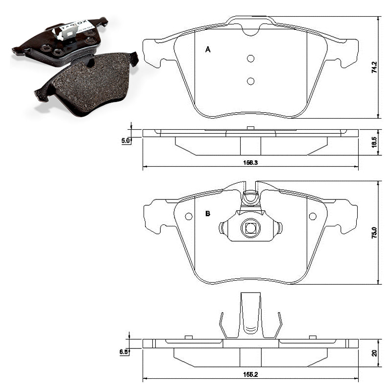 Tarox - Pastiglie freno Ford Focus Mk2 2.5T 20V ST 225 HP - Front