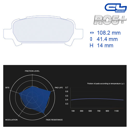 CL Brakes - Kit 4 pz. pastiglie freno (4059) - Ravasicorse