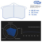 CL Brakes - Kit 4 pz. pastiglie freno Renault Clio (5) Rally5 (4180) - Rear - Ravasicorse