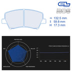 CL Brakes - Kit 4 pz. pastiglie freno Renault Clio (5) Rally5 (4213) - Front - Ravasicorse