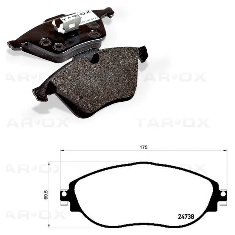 Tarox - Pastiglie freno Volkswagen Golf VII (5G1) 2.0 TSI R 221-228 kw - Front - Ravasicorse