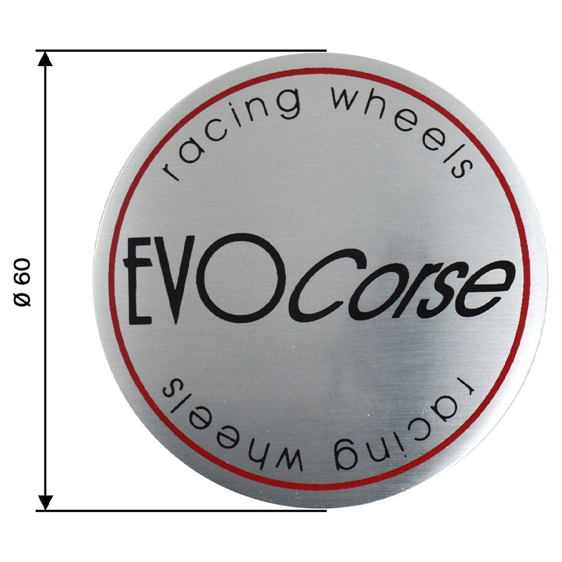 Evocorse - Hubcap (C10) in plastic with Evocorse brushed badge (L10)