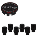 Evocorse - Fixing kit: 1 hubcap (C10), 1 Evocorse matt black badge (L11), 6 black closed lug nuts with shank M12x1.25 (047-ZN)