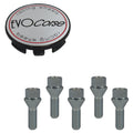 Evocorse - Fixing kit: 1 hubcap (C10), 1 Evocorse brushed badge (L10), 5 lug bolts M12x1.25 (027)
