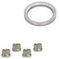 Evocorse - Fixing kit: 4 flat lug nuts M12x1.50 (123), 1 aluminum hub centric ring 75/60.1