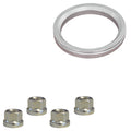 Evocorse - Fixing kit: 4 flat lug nuts M12x1.50 (123), 1 aluminum hub centric ring 75/57.