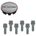 Evocorse - Fixing kit: 1 hubcap (C10), 1 Evocorse brushed badge (L10), 6 lug bolts M14x1.50 (212)