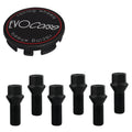 Evocorse - Fixing kit: 1 hubcap (C10), 1 Evocorse matt black badge (L11), 6 black lug bolts M14x1.50 (212-ZN)