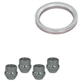 Evocorse - Fixing kit: 4 lug nuts M12x1.25 (006), 1 aluminum hub centric ring 75/58.1