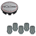 Evocorse - Fixing kit: 1 hubcap (C10), 1 Evocorse brushed badge (L10), 5 lug nuts M14x1.5 (zinc. white)(D5)