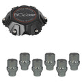 Evocorse - Fixing kit: 1 Cap Dakar 6x139,7 (C80), 1 Evocorse matt black badge (L32), 6 closed lug nuts with shank M12x1.50 (D40)