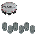 Evocorse - Fixing kit: 1 off-road hubcap (C20), 1 Evocorse brushed badge (L31), 6 lug bolts M14x1.50 (White Zinc.)