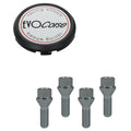 Evocorse - Fixing kit: 1 hubcap (C120), 1 Evocorse brushed badge (L50), 4 screws M12x1.25 (027)