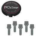 Evocorse - Fixing kit: 1 hubcap (C120), 1 Evocorse matt black badge (L51), 5 screws M12x1.25 (027)