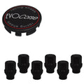 Evocorse - Fixing kit: 1 hubcap (C10), 1 Evocorse matt black badge (L11),  6 lug nuts M14x1.5 (D13-ZN black zinc)