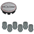 Evocorse - Fixing kit: 1 hubcap (C20), 1 Evocorse brushed badge (L31), 6 closed end lug nut M14x2