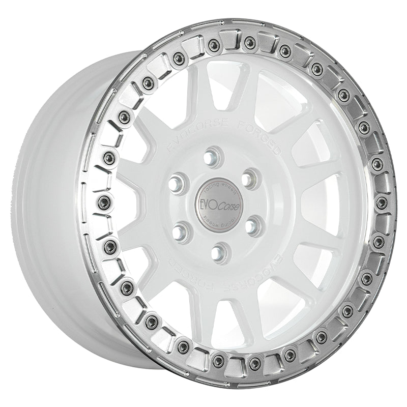 Evocorse - Beadlock forged ring for DAKARFORGED BEADLOCK wheel in brushed aluminium, includes 24 stainless steel screws