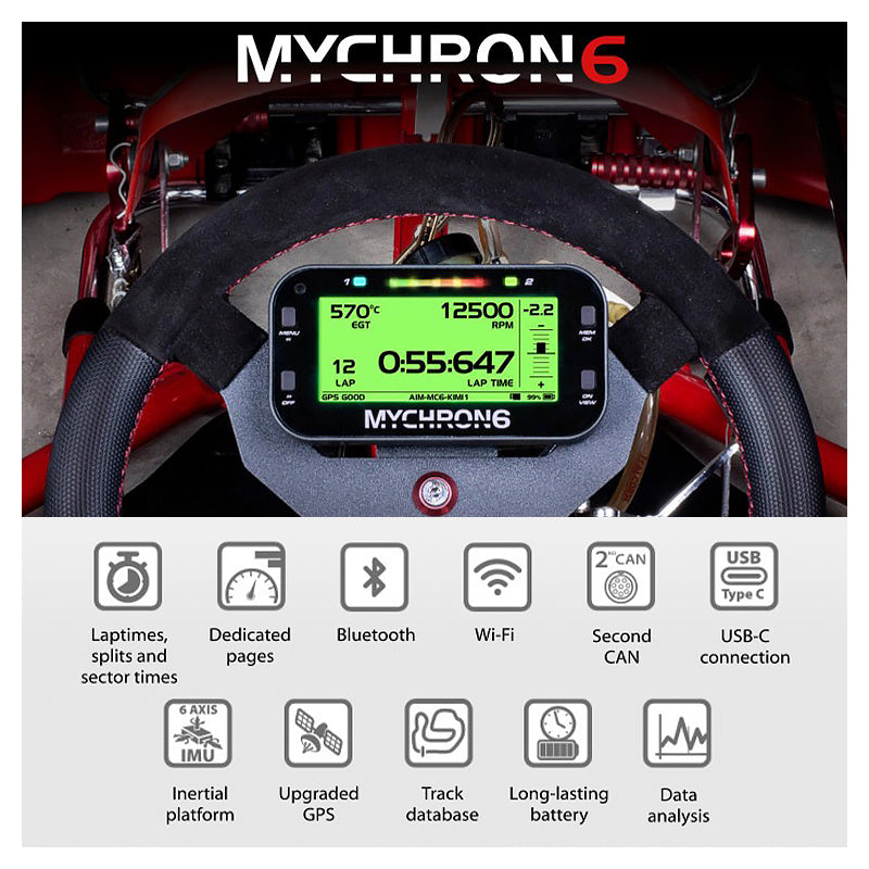 AIM - Dash logger MyChron6 1T (Karting) - Ravasicorse