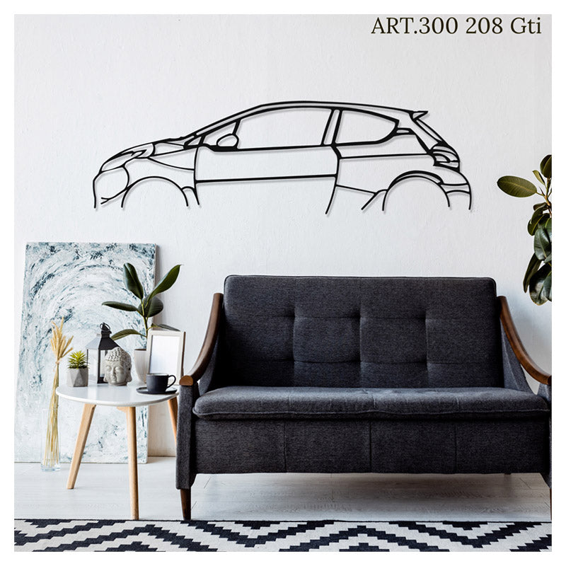 208 GTI - Metal car silhouette - Ravasicorse
