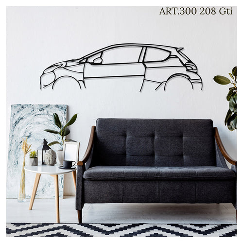 208 GTI - Metal car silhouette - Ravasicorse