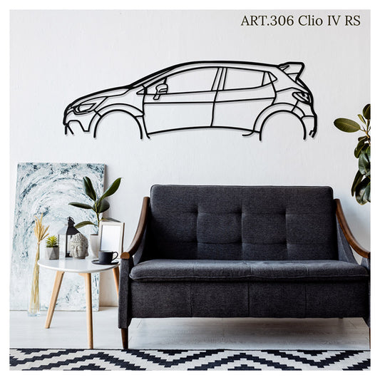 CLIO IV RS - Metal car silhouette