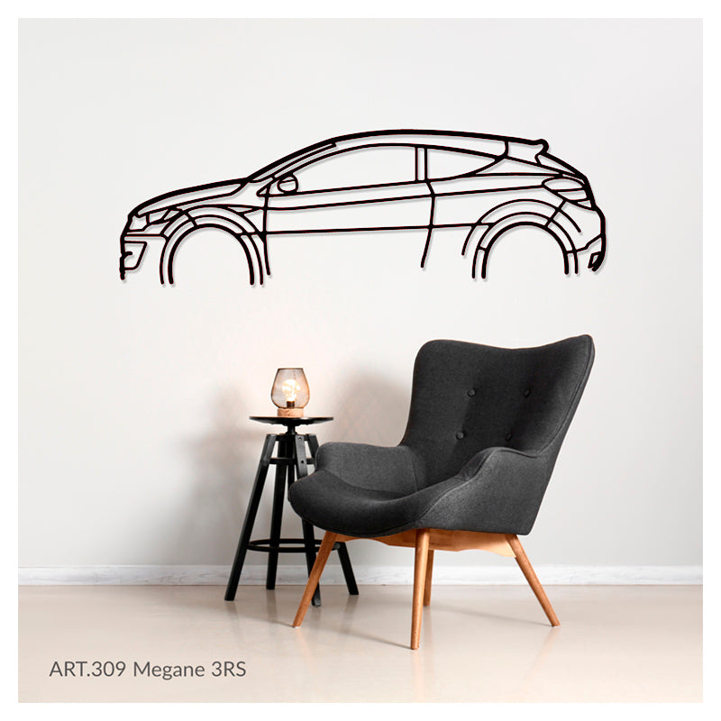 MEGANE 3RS - Metal car silhouette - Ravasicorse